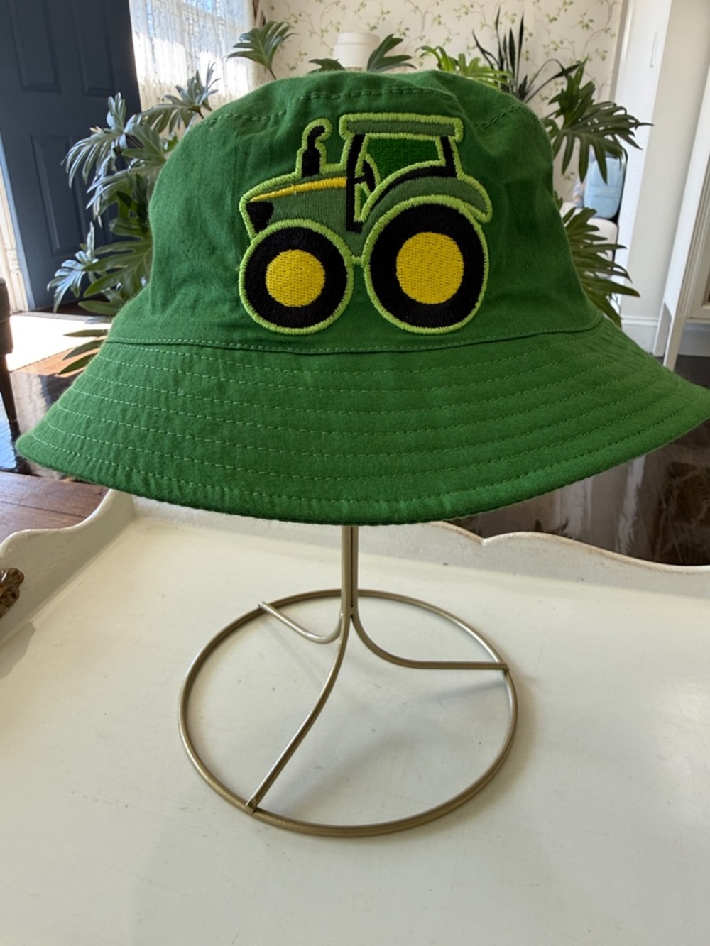 John Deere Green Toddler Bucket Hat with Tractor Patch